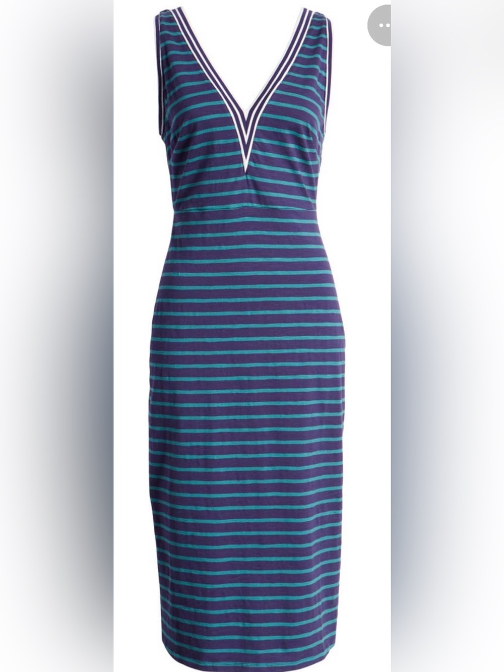Tommy Bahama Navy, Teal & Cream Striped dress